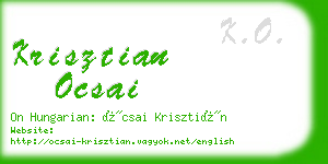 krisztian ocsai business card